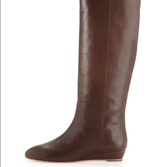 Loeffler Randall Matilde Demi-Wedge Knee Boot, Chestnut - Picture 2 of 14